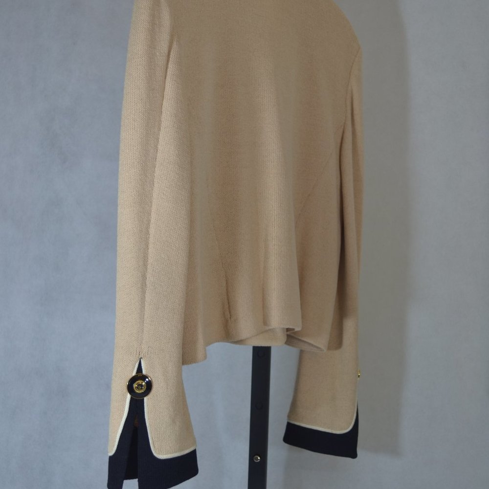 (BEAUTIFUL) ST. JOHN COLLECTION BLACK & TAN SKIRT SET SIZE 6 /6 - Picture 8 of 11